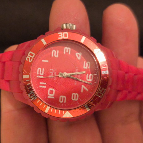 Children's watch used, red color
