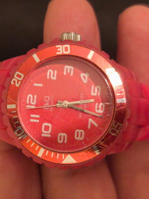 Children's watch used, red color
