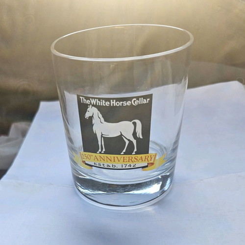 White Horse 250 Years Anniversary Glass 1991 Like New