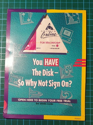 AOL for Macintosh sealed floppy disk software