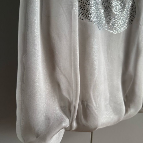 Toi&Moi blouse like new, white with silver details, size M