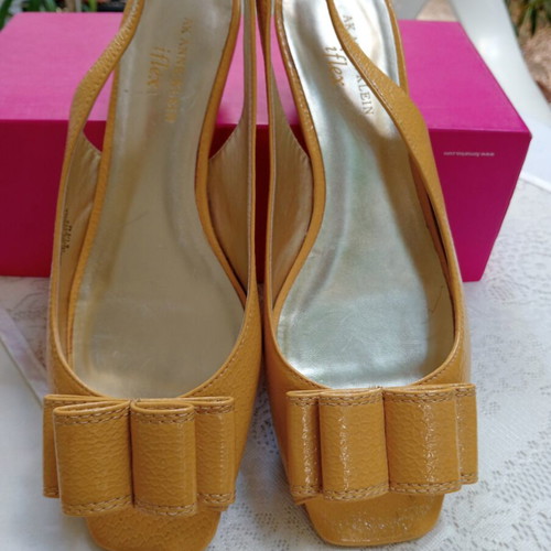 Anne Klein Peep-Toe Shoes New, Dark Butter Milk Color
