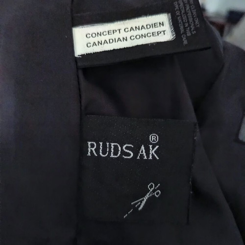 RUDSAK wool coat with genuine leather, like new, women's M