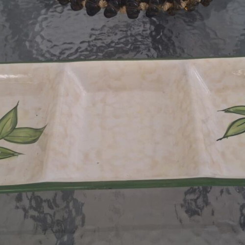 Orderviera new large ceramic 38×15 with 3 compartments