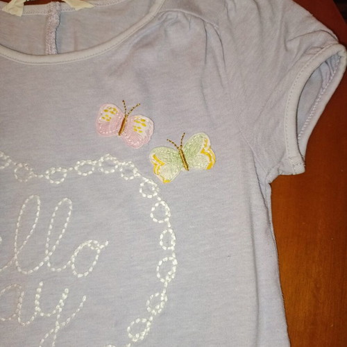 H&M Hello May children's T-shirt used, size 98/104, butterfly design