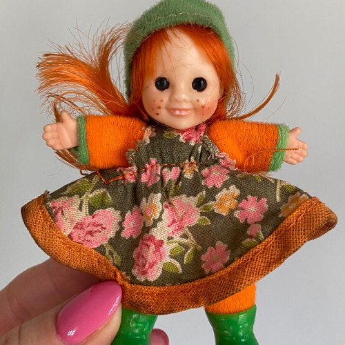 Pippi Longstocking Miniature Doll 1980s used by El Greco