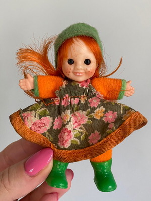 Pippi Longstocking Miniature Doll 1980s used by El Greco