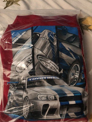 Nissan Skyline Hoodie M new, Fast & Furious Paul Walker design, burgundy