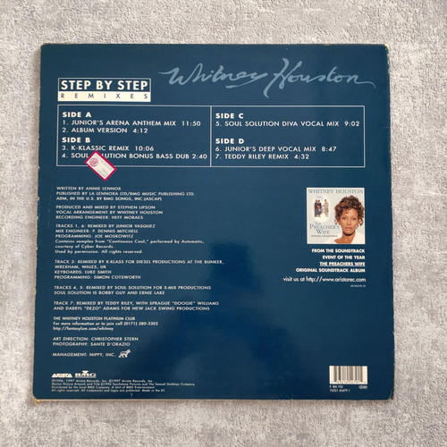 Whitney Houston Step By Step Remixes 2x12'' Vinyl Maxi Single used