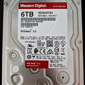 6TB HDD WD RED pro NAS
