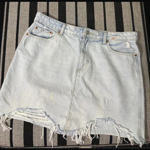 Denim skirt Tali Weil used with faded spots, size L