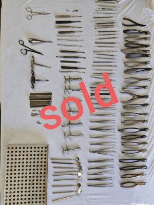 Dental tools set used, 107 pieces