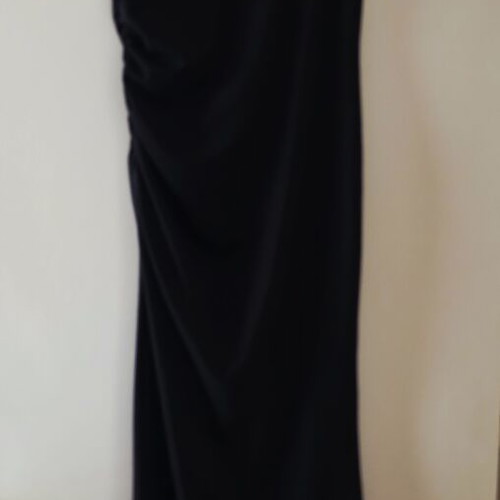 Shein long fitted dress with gathers black like new XS/S