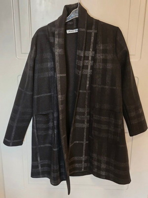 Morena Spain women's coat used, black and gray