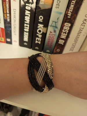 Women's bracelet used, black and silver