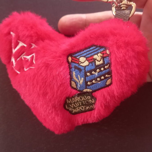 Louis Vuitton keychain new, red heart charm