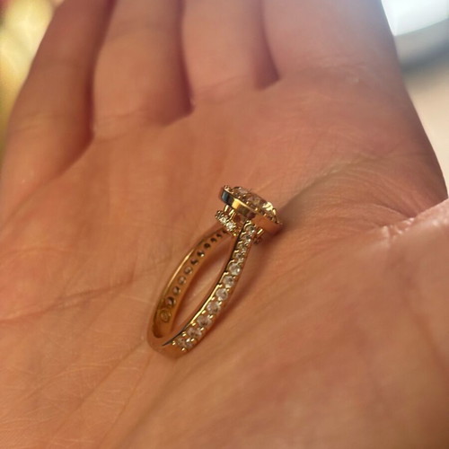 Swarovski ring new, size 50, pink gold