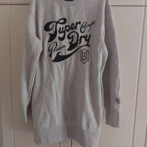 Superdry Long Sweater Size S Like New, Grey, 59% Cotton 41% Polyester