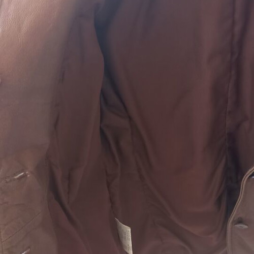 Naf Naf women's leather jacket medium, like new, brown