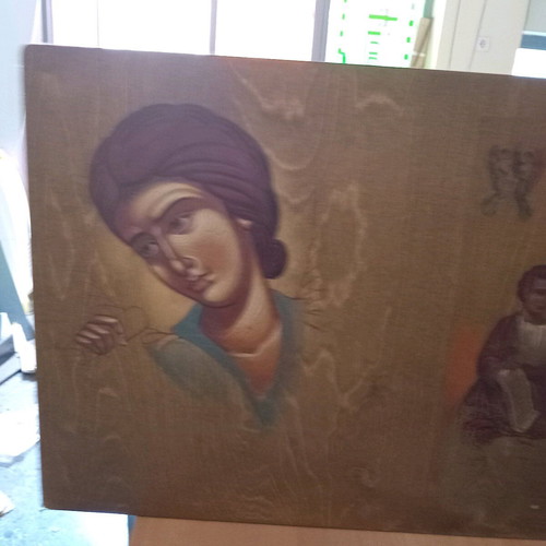 Wooden images used, dimensions 0.80×0.35