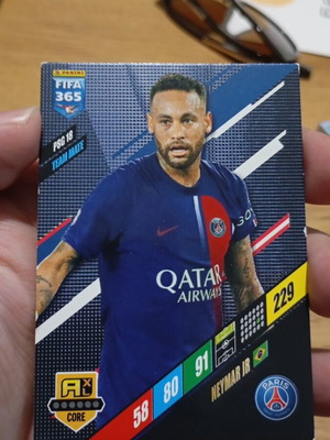 Neymar football cards like new, pack of 3