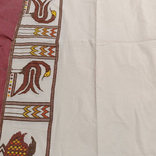 Square woven handmade tablecloth like new