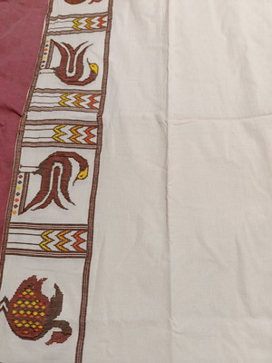 Square woven handmade tablecloth like new