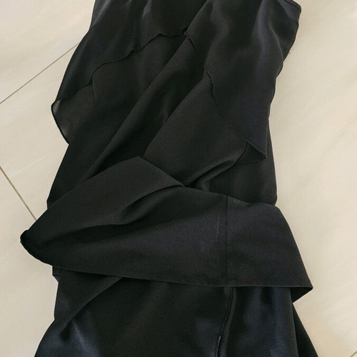 S.Oliver viscose dress with transparencies xsmall like new, black