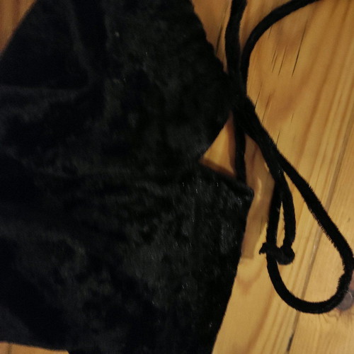 Black velvet over the knee boots Hot Kiss new, size 39