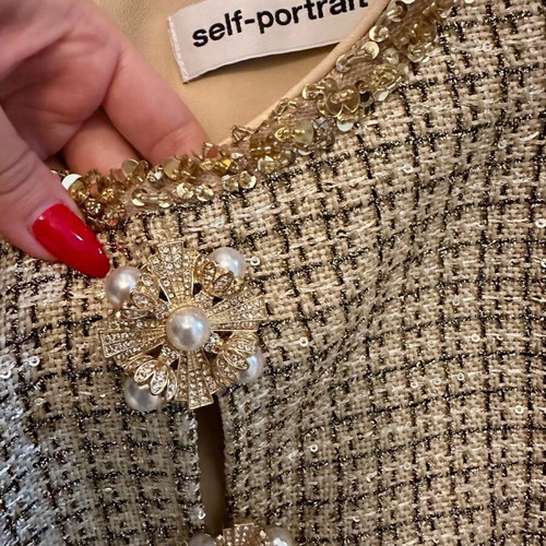 Self-Portrait mini dress gold boucle -  250,00 - Vendora.bg