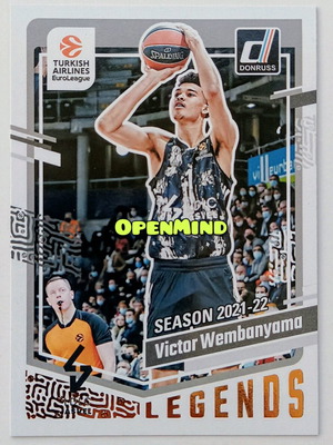 Κάρτα Victor Wembanyama Base Rookie Legends #161 Donruss Euroleague 2023-24 καινούργιο