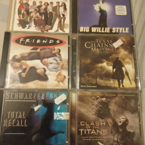 CDs used, many and various, rock genre