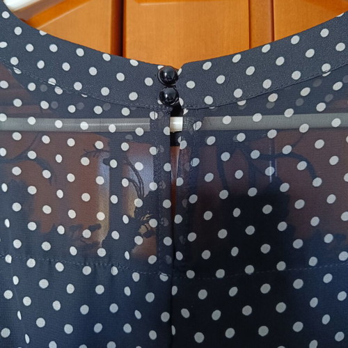 Desiree polka dot dress used, black and white, polyester