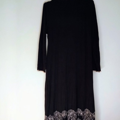 Midi black nightdress Gattina like new, size 42, gold details