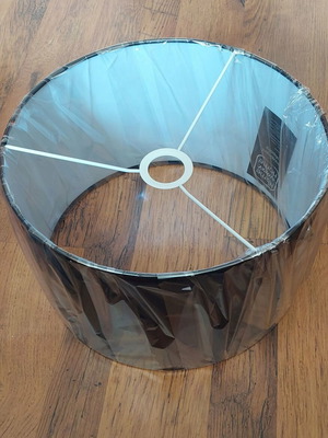 Bling 35 Drum lampshade new, textile, black anthracite, for E27 socket