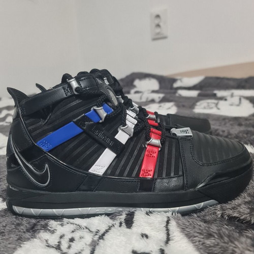 Nike Zoom LeBron III 3 QS sneakers size 42.5 new, black