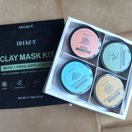 Rnekfa Clay Mask Kit 4 masks 60ml with application brush new