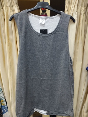 Bodymove Sleeveless Grey Men's Shirt 100% Cotton New S-XXL