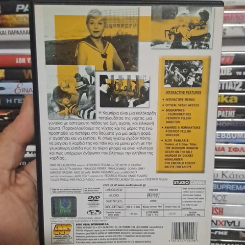 Nights of Cabiria DVD used, social genre, subtitles