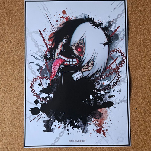 Tokyo Ghoul Kaneki large handmade poster made to order