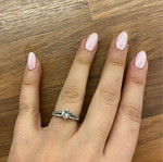 Jools Silver Solitaire Ring Used, Diameter 18mm