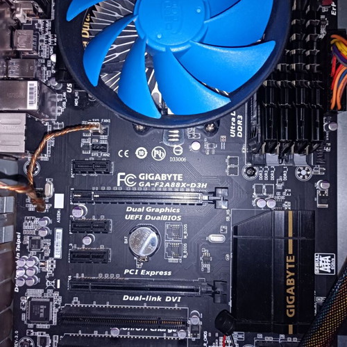 Motherboard and A8 7650 Quad-Core Processor bundle like new with CPU cooler and IO shield