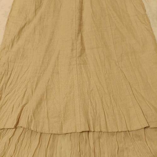 Vintage Midi Skirt Forel like new, beige with linen and lace