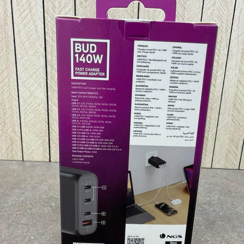 GaN Wall Charger 140W new for laptop, tablet and smartphone