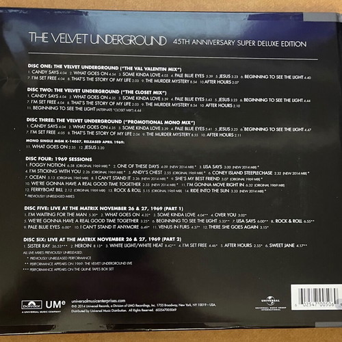 The Velvet Underground 45th Anniversary Super Deluxe Edition Box Set used, rock