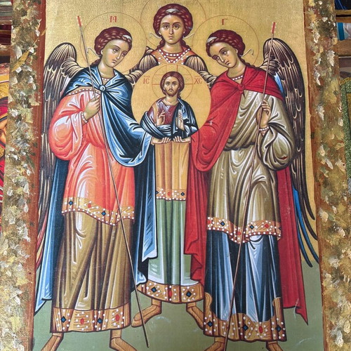 The Assembly of Archangels handmade icon 36x48 new