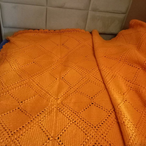 Woolen handmade blanket like new, 200x200 cm, heavy