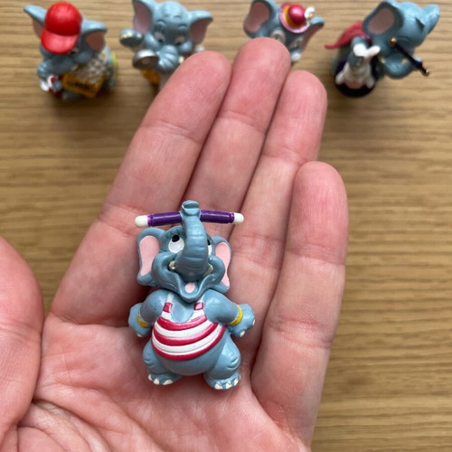 Kinder Ferrero surprise vintage elephant circus figures used, pack of 14