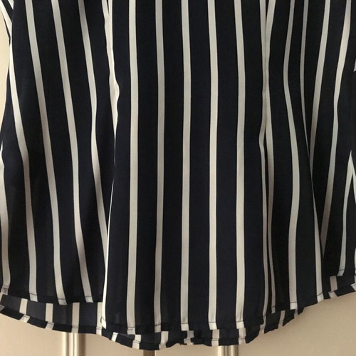 Ralph Lauren XS women's striped shirt blue and white, like new, 100% polyester