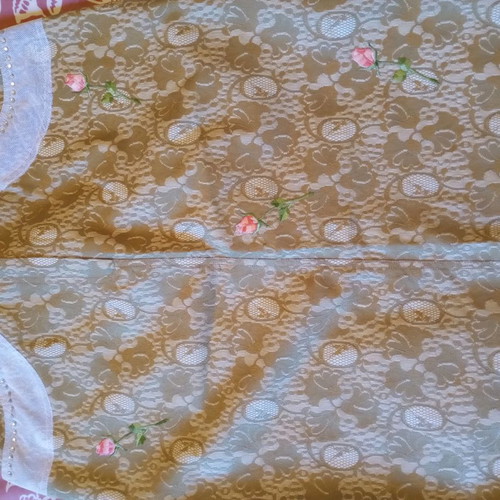 Vintage Mia Set (Size 48 / L-XL) – Jacket & Skirt with Lace Pattern, Embroidery & Rhinestones